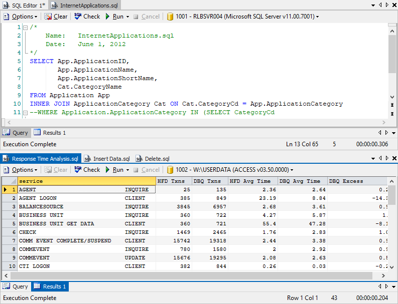 use copy with sql tabs